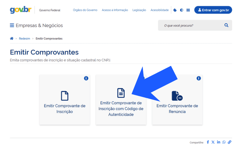 Passo 1 - Emitir Comprovante